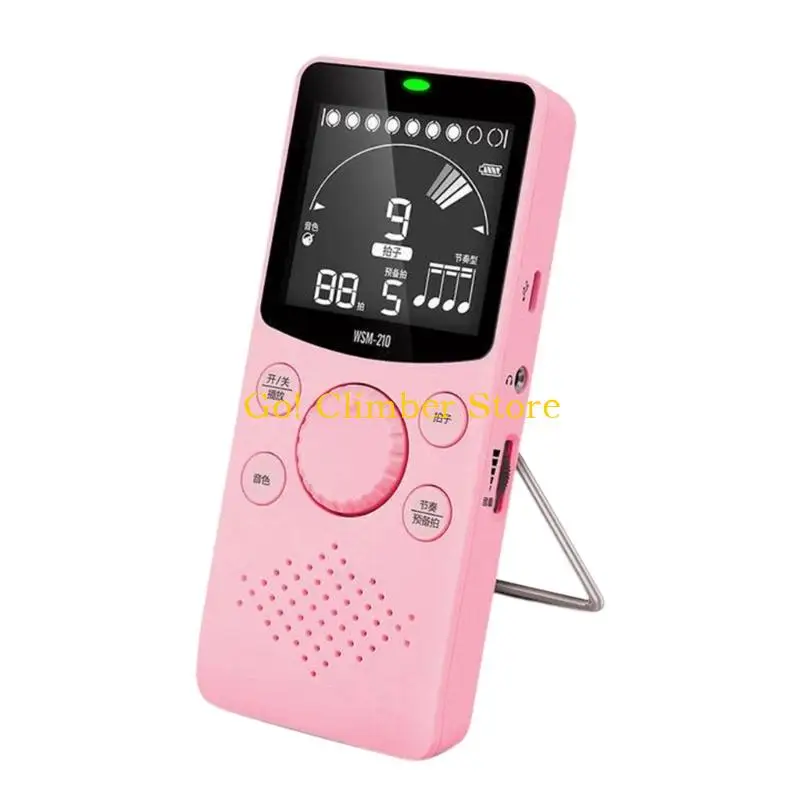 Q84C Digital Rhythm Trainer Metronome with 30-260 Headphone Output and Fold-Out Stand for Instrument Drills