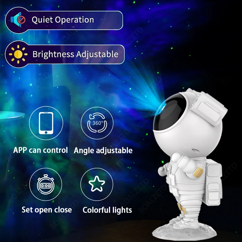 Galaxy Star Astronaut Projector LED Night Light Starry Sky Porjectors Lamp Decoration Bedroom Room Decorative For Children Gifts