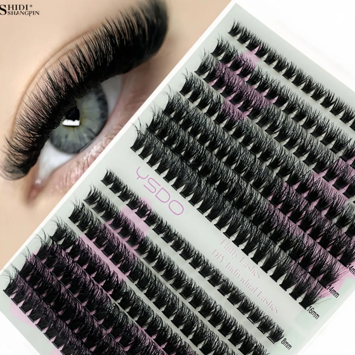 DIY Wimpers Clusters Dikke Natuurlijke Zachte Individuele Lash Pluizige Gesegmenteerde Valse Wimpers Cilios Extensions Dagelijkse Make-up