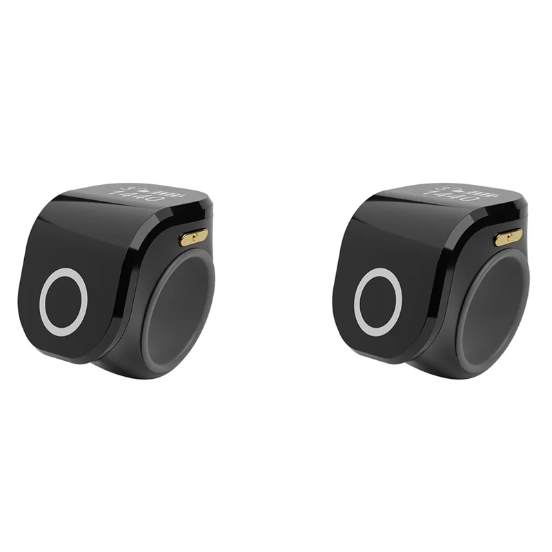 

2X Digital Counter Portable Points Rechargeable Ring Ring Idea Tally Counter Smart Touch Finger Counter Black