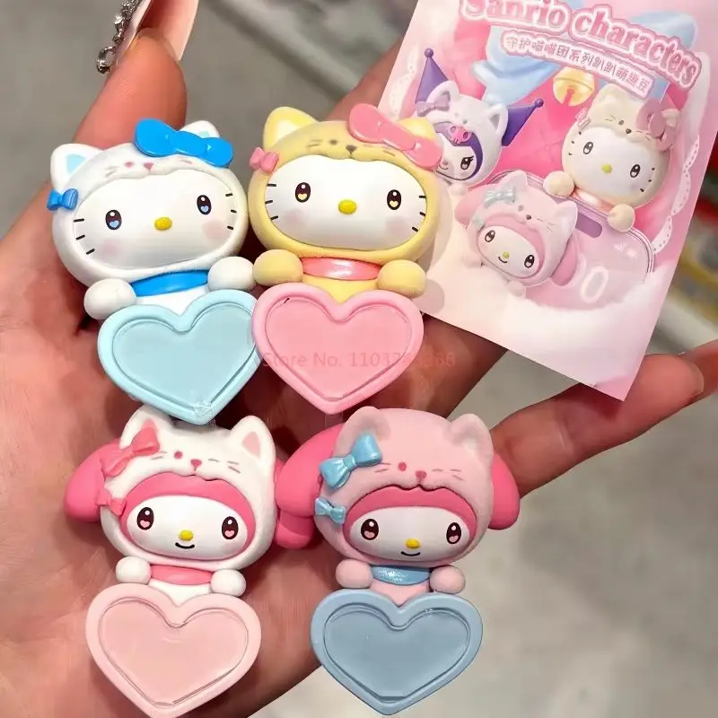 مرحبا كيتي جارديان مواء مواء فرقة سلسلة صندوق أعمى لطيف لعبة فول الكرتون قضية الهاتف المحمول الديكور الفتاة هدية الكريسماس