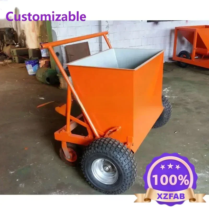 Factory Direct 2026 Artificial grass sand paving machine  solid steering wheels hand push Large capacity sand washing truck Hot