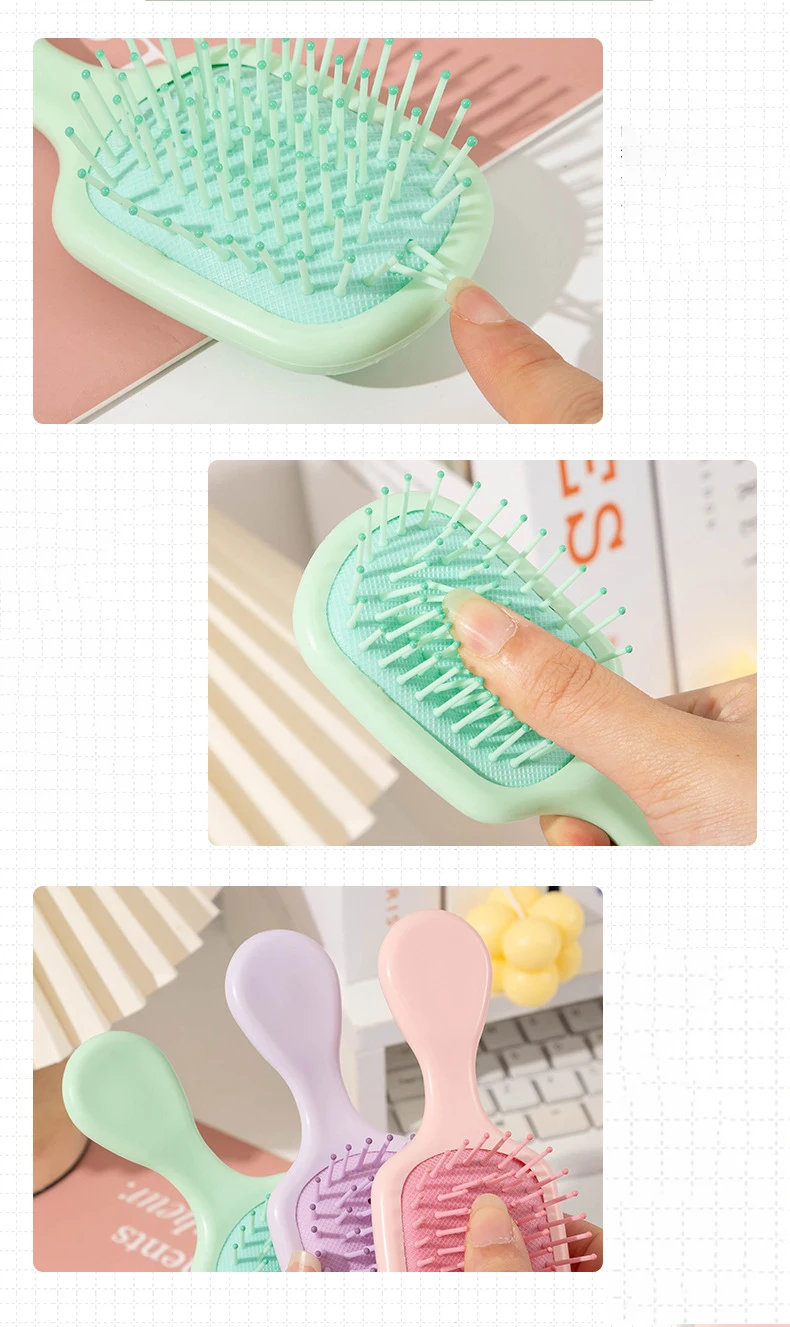 1pcs Mini Portable Massage Cute Cartoon Air Cushion Anti Screw Hair Brush Comb Hair Styling Tool Special for Real Hair Wigs