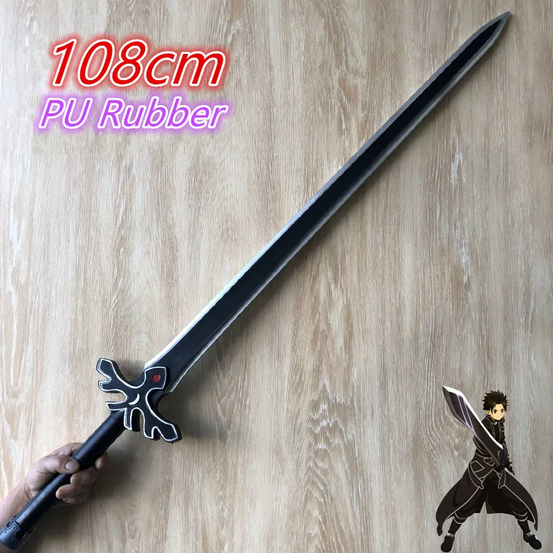 Sword Art Online Heavenly Sword SAO Weapon Kirigaya Asuna Weapon Kirigaya Kazuto Elucidator Cosplay Rubber Decorative 108cm