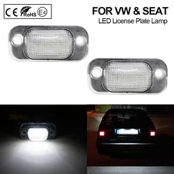 VW Golf II 2 Mk2 için 2 adet LED plaka aydınlatma ışığı Jetta II 2 Mk2 numarası plaka işıkları hata ücretsiz numarası arka koltuk Toledo için