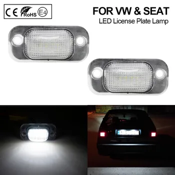 2PCS LED Kennzeichen Licht Für VW Golf II 2 Mk2 Jetta II 2 Mk2 Kennzeichen Lichter Fehler freie Anzahl Hintergrundbeleuchtung Für Sitz Toledo