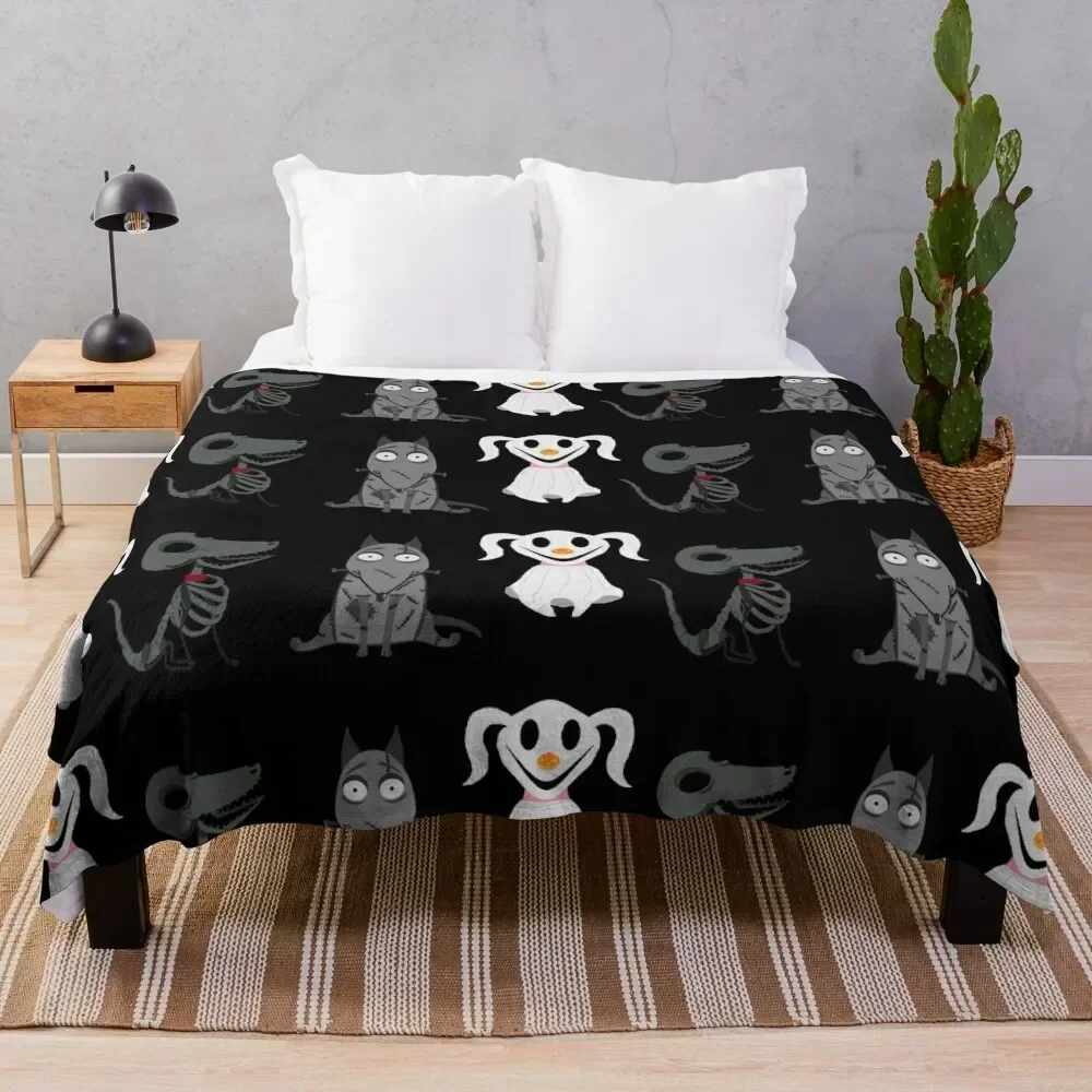 

burton dogs zero sparky and scraps Throw Blanket Cozy Microfiber Throw Blanket for Home Bedroom