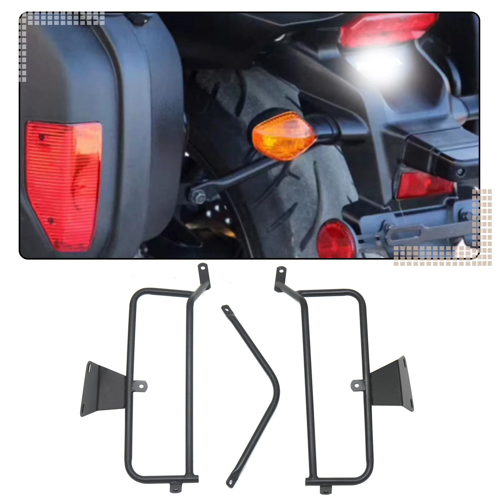 

Motorcycle Saddlebag Crash Bar Guard Bumper Protector For Honda CTX700 CTX700N CTX700D