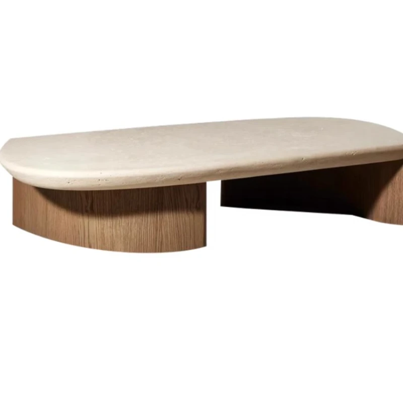 

Living room Home villa Marble Internet celebrity Travertine coffee table