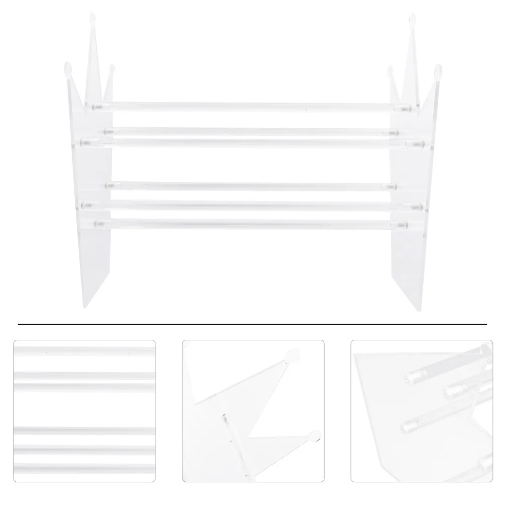 Crown Shape Headband Organizer Acrylic Hairbands Rack Stand for Storage and Display Keep Hair Accessories Scratch-Free and