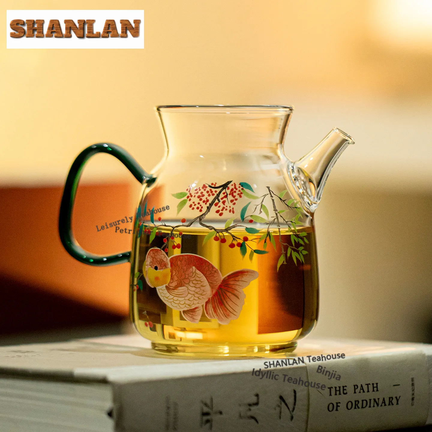 

380ml Fish Glass Teapot Aesthetic Tea Infuser Pot Household Tea Maker Kettle With Filter Green Tea Drinkware Ornaments Craft