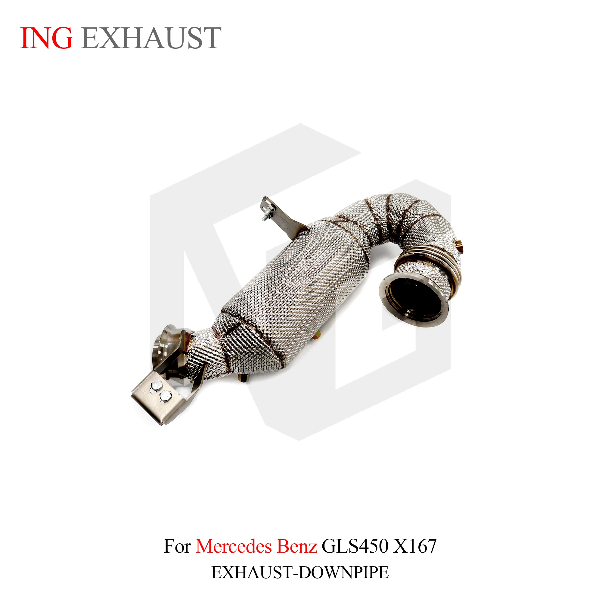 ING Customize Exhaust Ss304 catalytics Downpipe for Mercedes GLS450  X167 3.0T Upgrade Auto High Performance Header Tube Parts