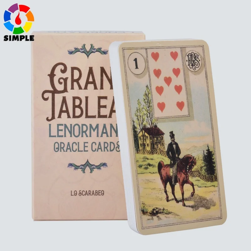 

New Card English Tarot Grand Tableau Lenormand Oracle Card Fate Divination Family Party Paper Cards Game Tarot
