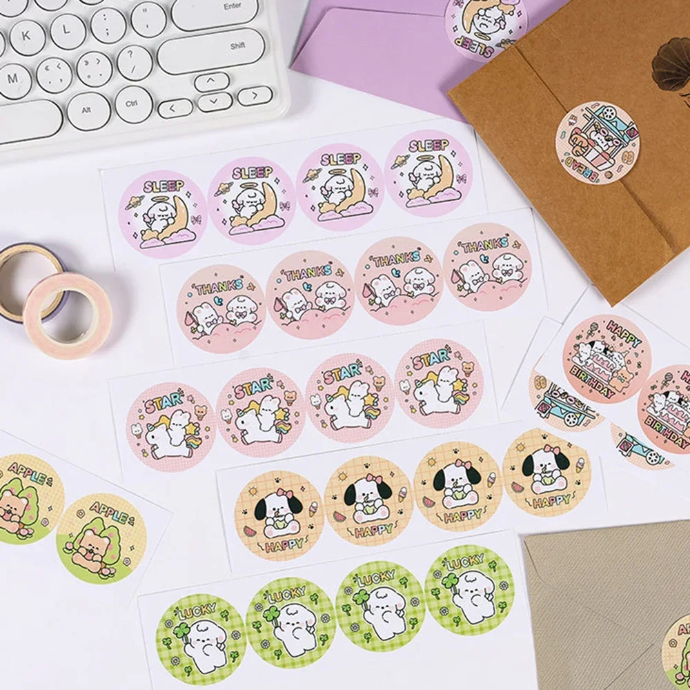 

40Pcs Cartoon Animals Stickers Diary Scrapbooking Sticker Birthday Party Gift Decorations Sealing Labels Stationery