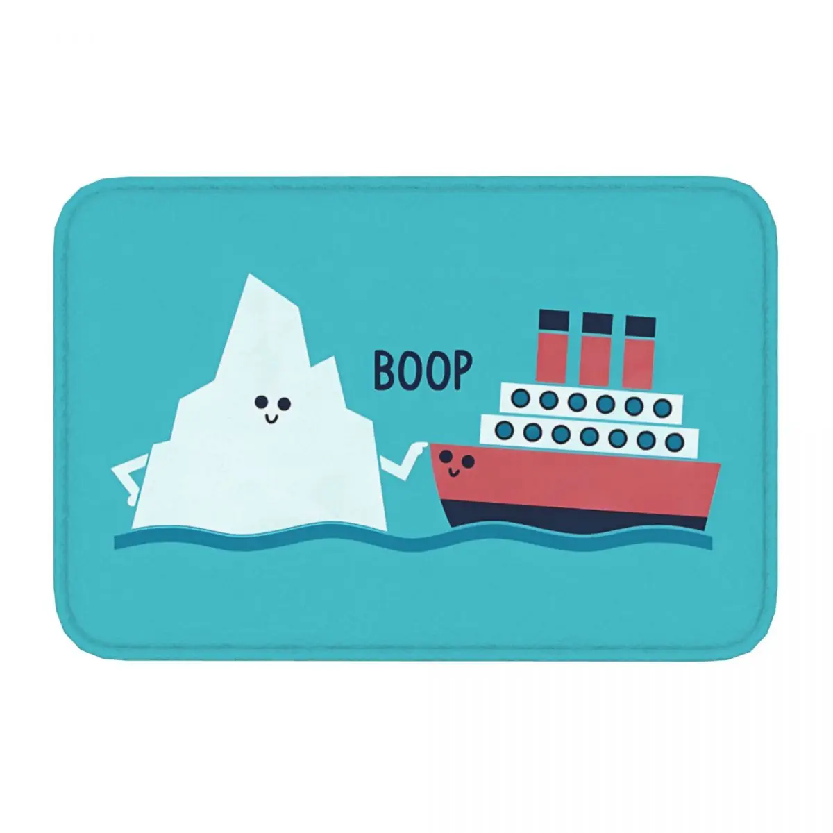 Boop The Ship Collided With An Iceberg Non-slip Rug Doormat Living Room Mat Floor Carpet Indoor Decor