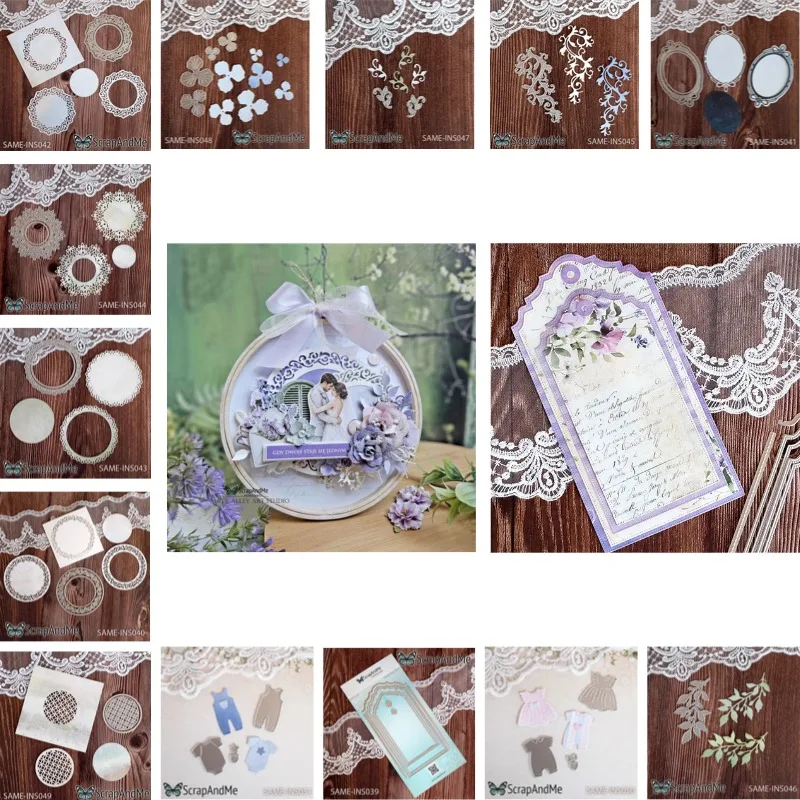 Metall-Stanzformen für Zierblumen und Ornamente, Bastelstanzformen für Scrapbooking, Papierbänder, Schablonen und Stanzschablonen