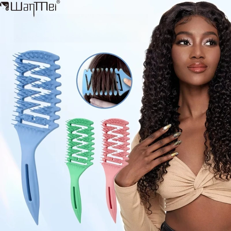Tête de Massage des cheveux, 1 pièce, Design original, peigne méridien, haut du crâne, peigne de coiffure, séchage rapide, peigne creux, brosse démêlante