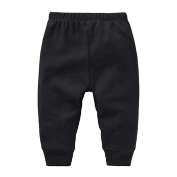 % 100% pamuk bebek pantolon boş pantolon çocuklar tozluk siyah 0-12 M için