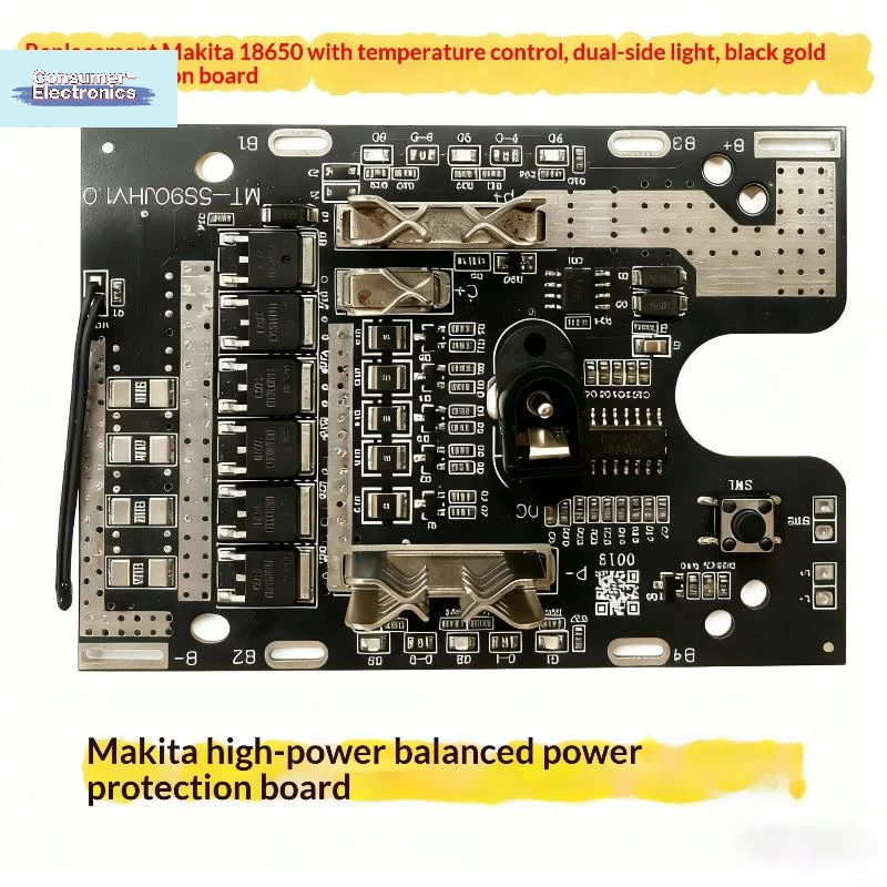 【For 18650 Battery Protection Board 21V 6MOS 4Alloy High-Power 130A Battery Protection Board With Side Light DIY Accessories】