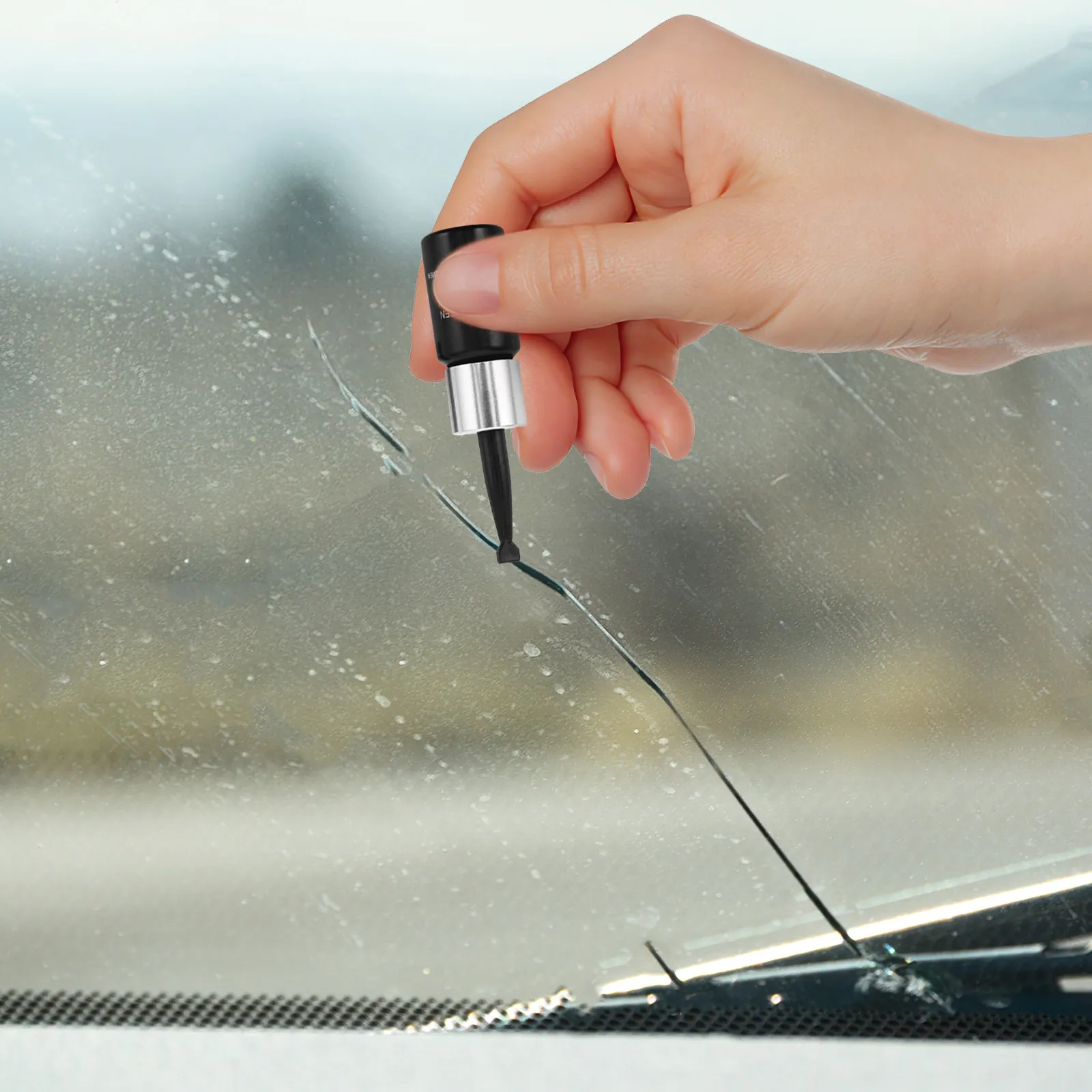 6G Windshield Crack Repair Glass Repair Fluid for Car Auto Windshield Chips Scratches Star Shaped Cracks Quick DIY