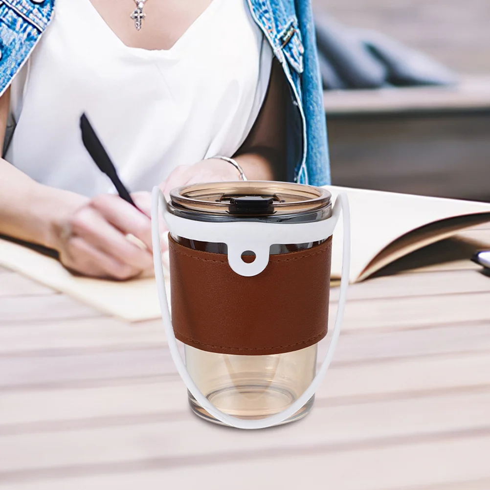 

4Pcs Milk Tea Cup Carrier Portable Coffee Cup Holder Non Slip Outdoor Drink Sleeve Silicone Bottle Sleeve