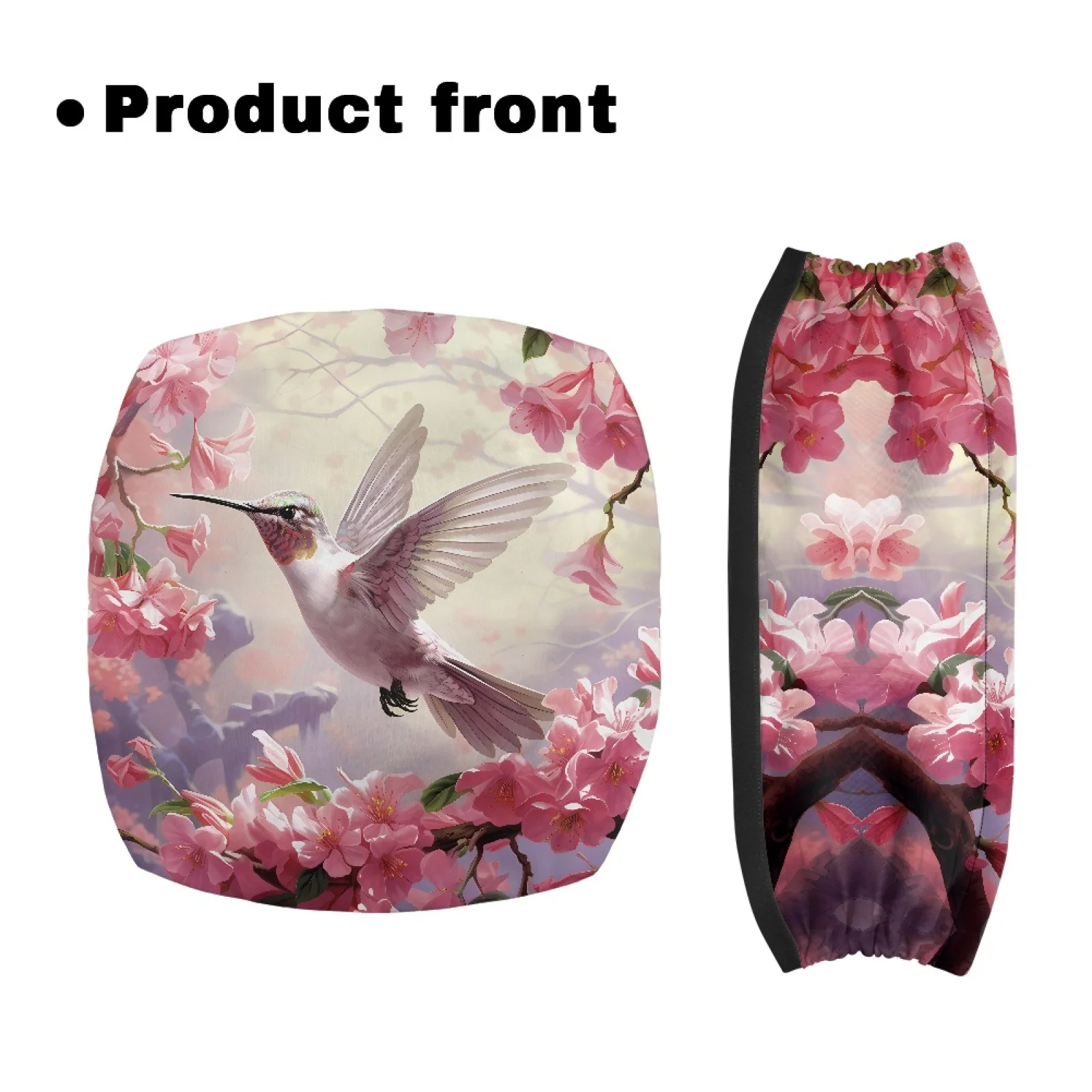 Coloranimal Hummingbird 2 Pieces Rollator Seat Back Covers Removable and Washable Rollator Seat Cover Set for Womens