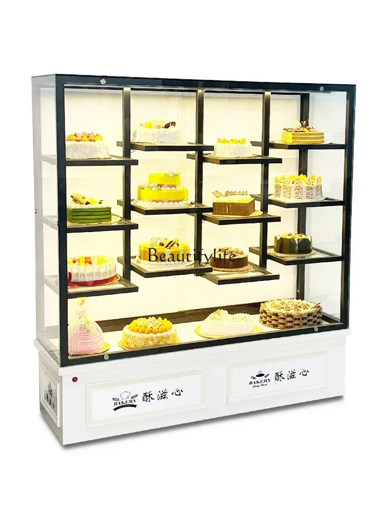 

Birthday Cake Model Display Cabinet Mold Shop Sample Display Cabinet Glass Window Shelf Bread Counter