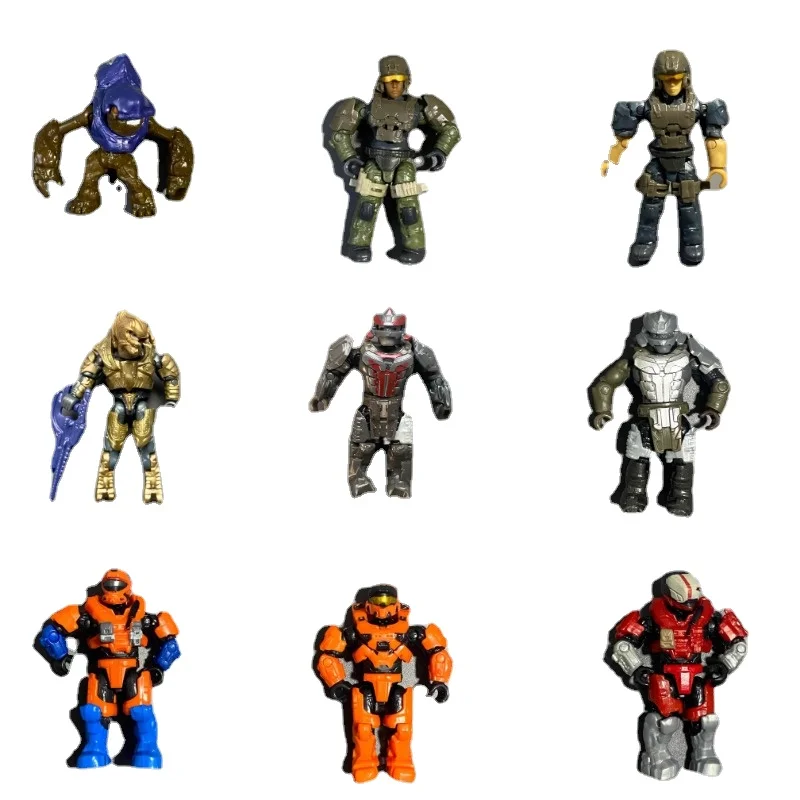 Mega Construx-Figuras de Ação Halos Heroes, Blocos Destacáveis, Sem Caixa, 5,5 cm