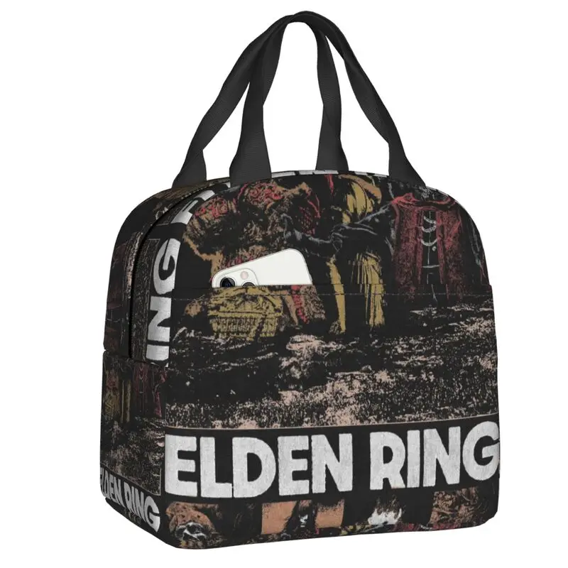 

Custom R-Rings Radahn E-Eldening Insulated Lunch Bag for Women Resuable Cooler Thermal Bento Box Beach Camping Travel