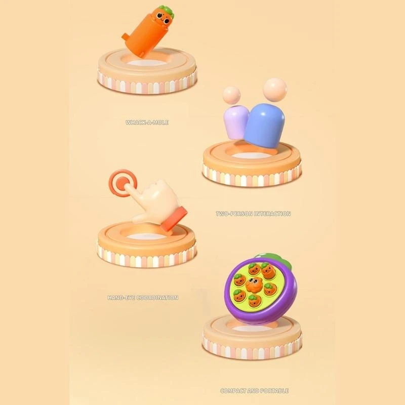 繰り返しポップアップするターゲットと旅行に優しいサイズ 15UB を特徴とするマルチプレイヤー ワッキング ゲーム セット