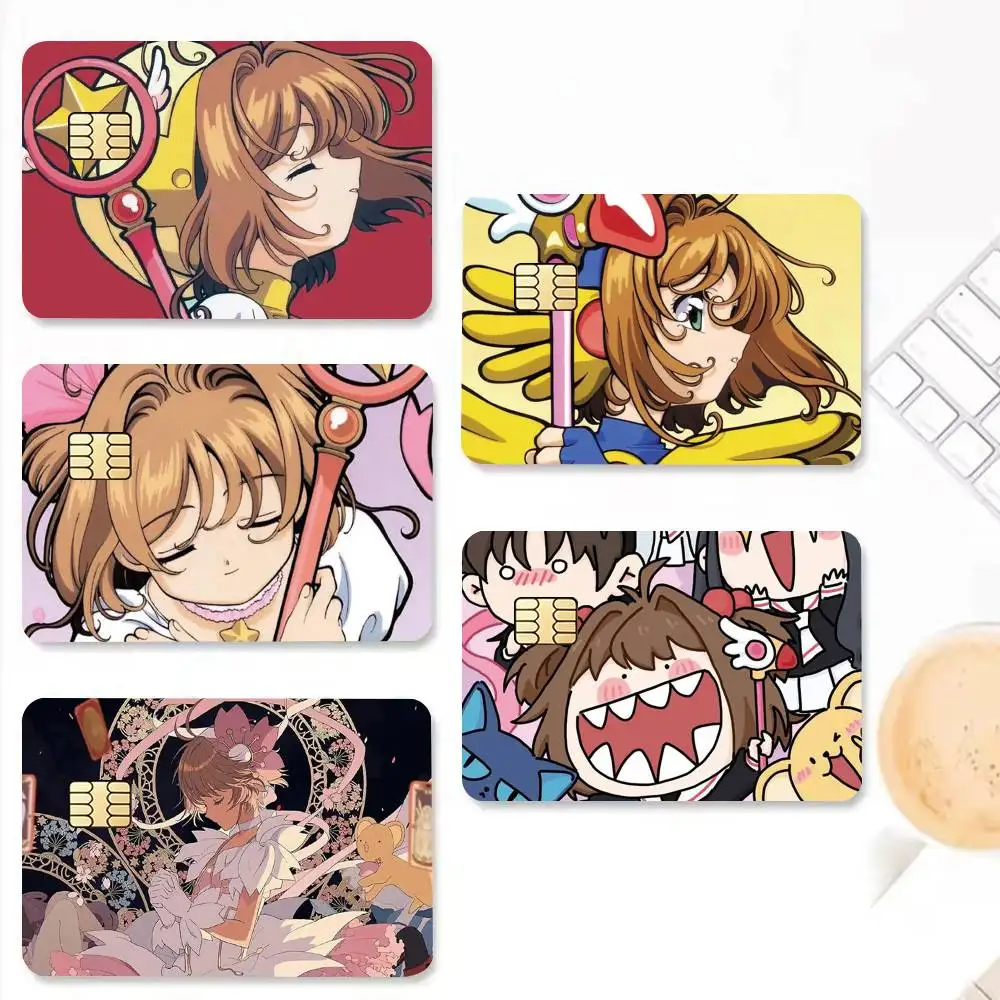 Anime C-Cardcaptor Sakura Credit Card HD Stickers Small Chip Waterproof Sticker Game Card Decal Gift