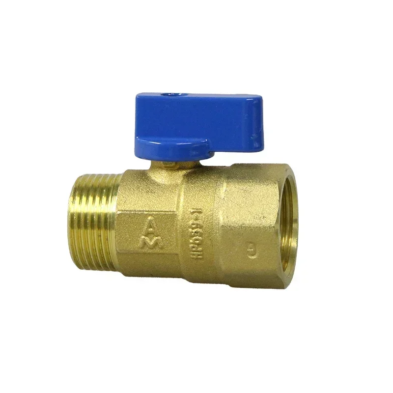 DN15 DN20 Brass One-piece Thickened Small Ball Valve Short Version  Female Male Thread Hardware TWO Way Ball Valve