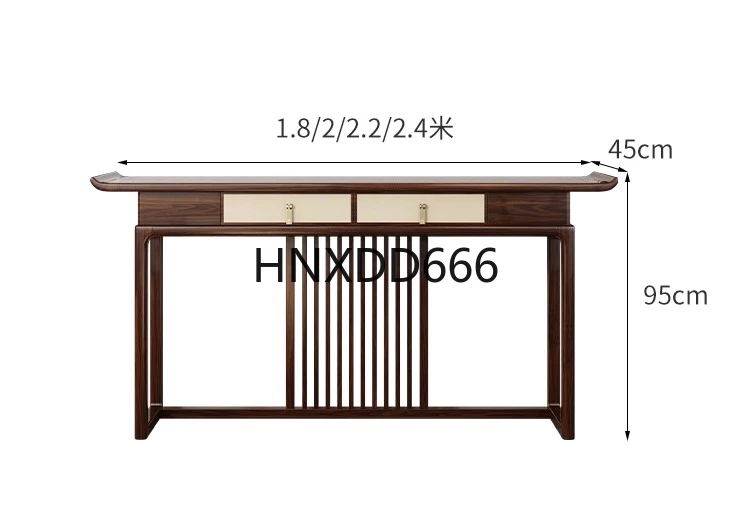 

New Chinese-style entrance table, central hall table, ebony wood