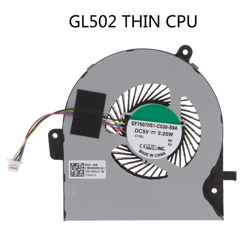 SZ Original CPU Laptop Fan Cooling Fans For Rog Strix GL502 GL502VY GL502VM THIN CPU Heatsink Radiator Cooler