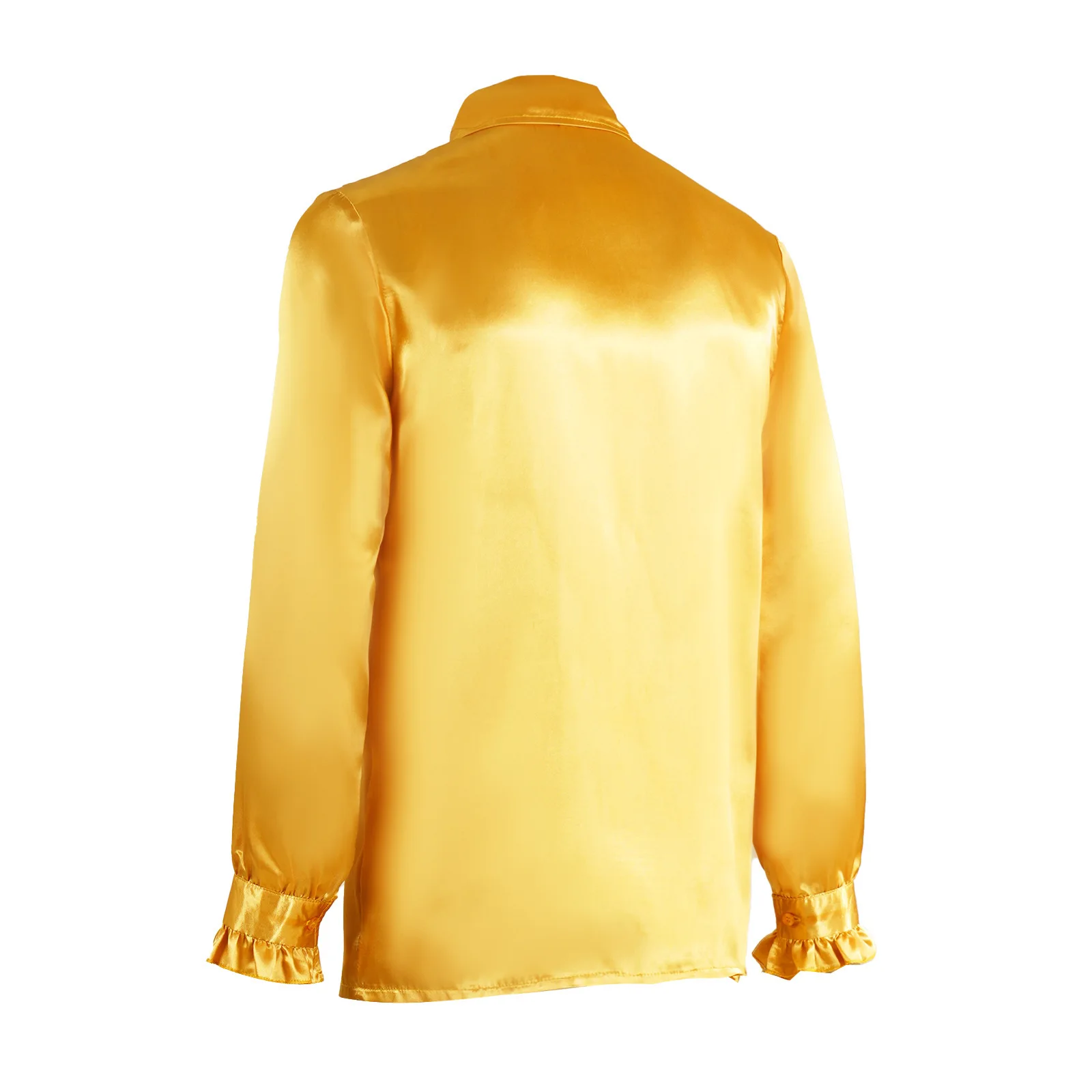 Chemise d'Halloween pour hommes, chemise de carnaval, manches longues, Costume de bal à volants, Costume de palais