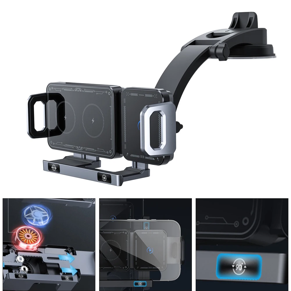 

Крепление для беспроводного автомобильного зарядного устройства 15 Вт для Samsung Z Fold и Z Flip ABS, держатель для беспроводного автомобильного зарядного устройства, бытовая электроника