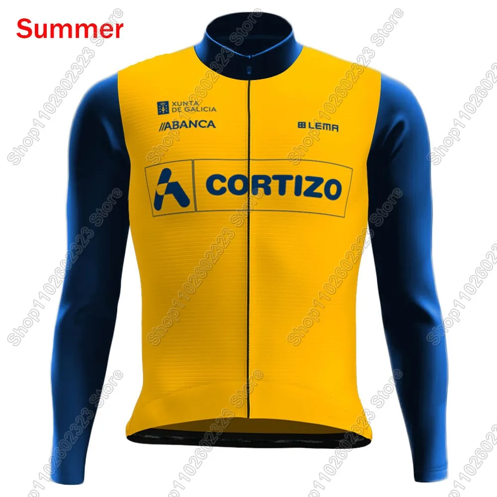 Equipo Cortizo Team 2025 طقم جيرسي لركوب الدراجات ملابس إسبانيا بدلة صيفية شتوية بأكمام طويلة سراويل الطريق للدراجة الجبلية مريلة Ropa Ciclismo #2