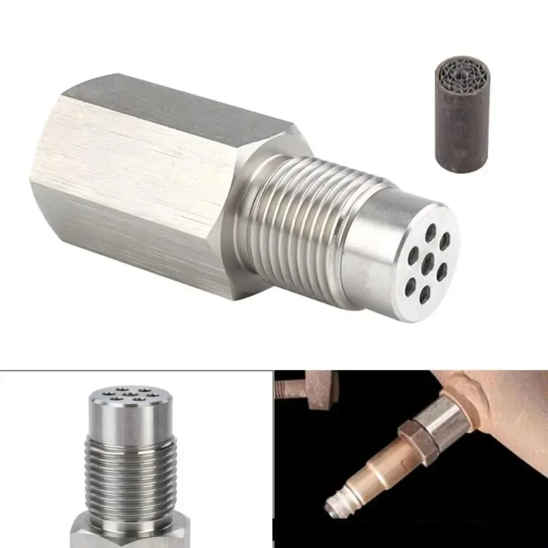 

Oxygen Sensor Adapter Car Check Engine Light Fix Catalytic Mesh Oxygen O2 Sensor Spacer Adapter Mini Catalytic Converter