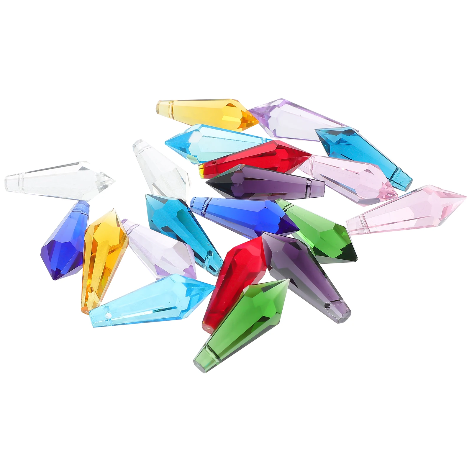20 قطعة المعلقات الزجاج الكريستال الملونة معلقة المنشور ل الثريا ضوء ديكور الزفاف عيد الميلاد حديقة الشمس الماسك الديكور #2
