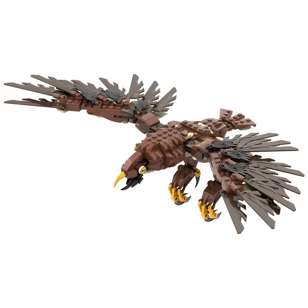 Gobricks MOC Gwahir eagle Building Blocks Movie The Rings Model Eagle of Middle Earth Bricks Flames Demons Monster Toy kids Gift