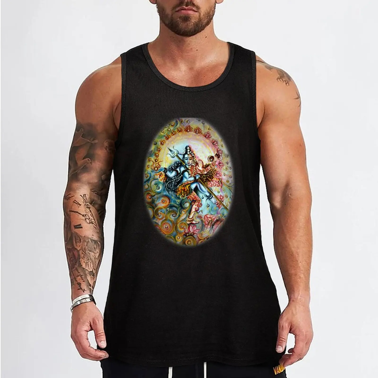 Shiva Shakti Tank Top sleeveless tshirts for men singlet for men