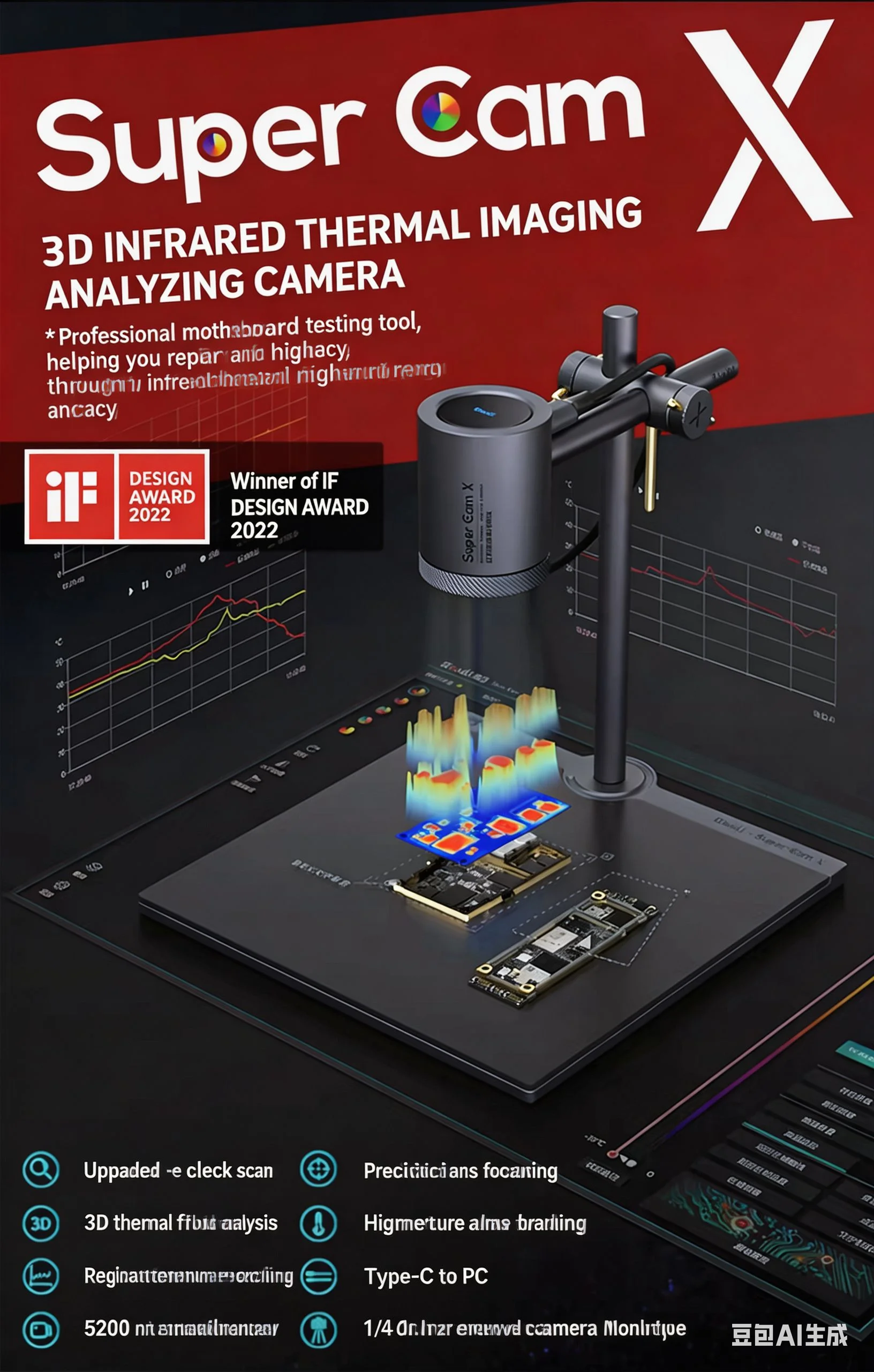 QianLI Thermal Camera Super Cam X Mobile PCB Short Detector/Thermal Image/Mobile PCB Repair Tools