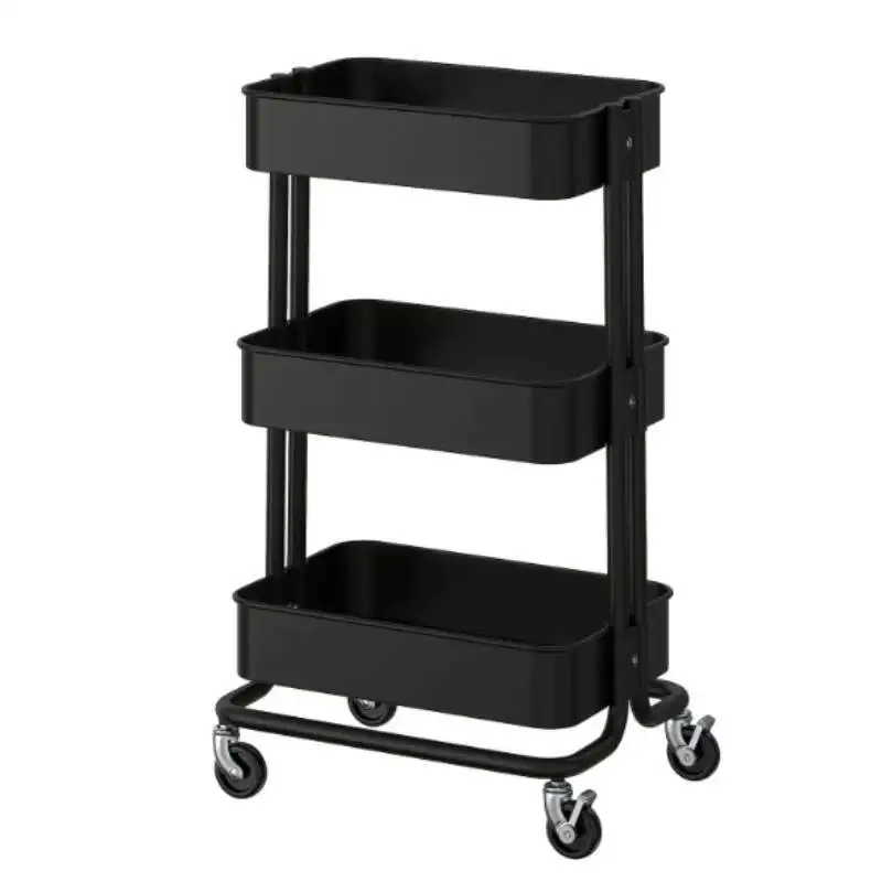 المطبخ الحديثة عربة الحمام رف عربة الطعام تخزين المحمول عربة التسوق عربات التسوق عربة التسوق 4 عجلات عربة اليد #3