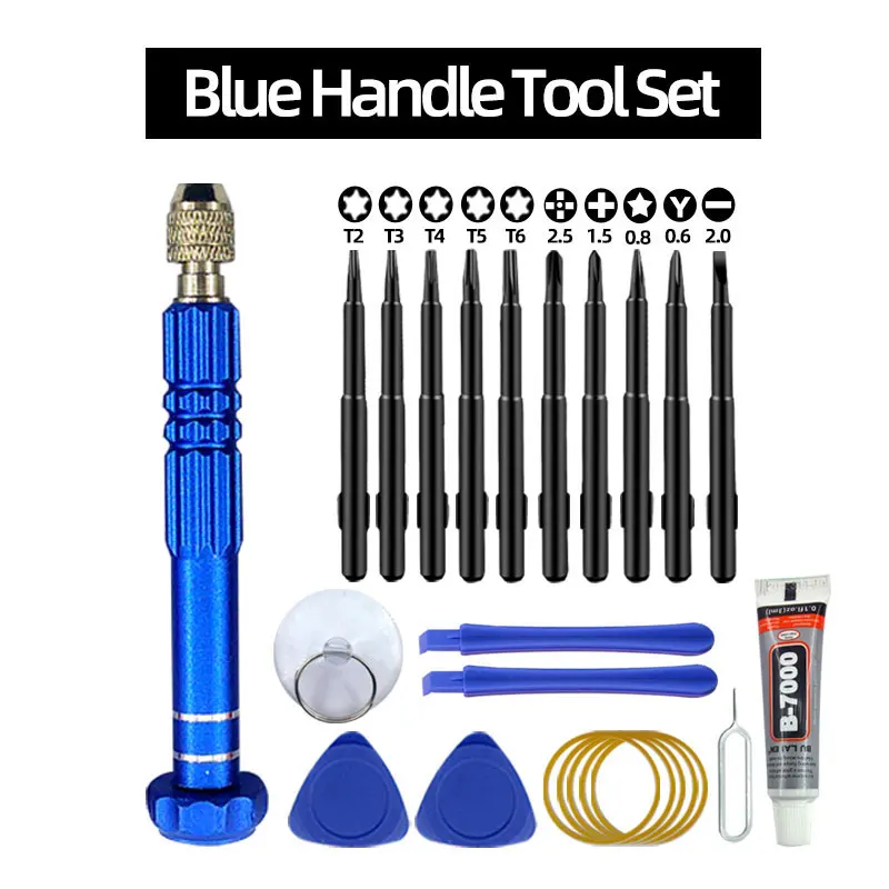 Reparatietool voor mobiele telefoons, schroevendraaier, demontage van tabletbatterijen, schermopening, stofreiniging, demontage set, kleine vijfhoek