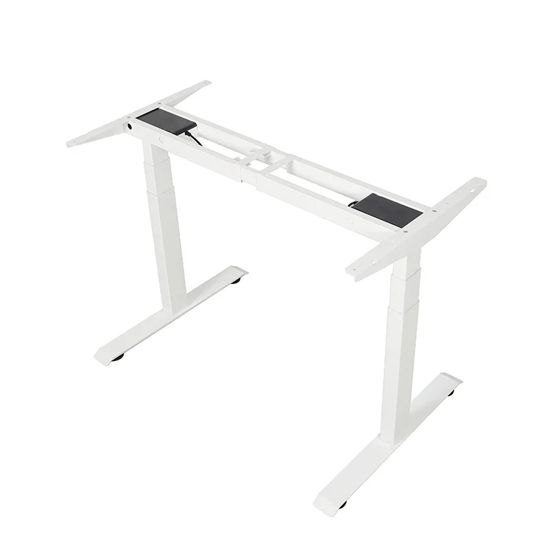 high quality office executive electric dual motor laptop height adjustable standing desk with wheels