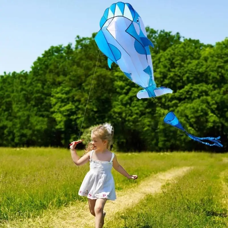 Kite Yard for Play Toy for Giant Killer Whale Kite Training Flying Toy Supplies Portable Bright Color Yard Game Gi A2UB