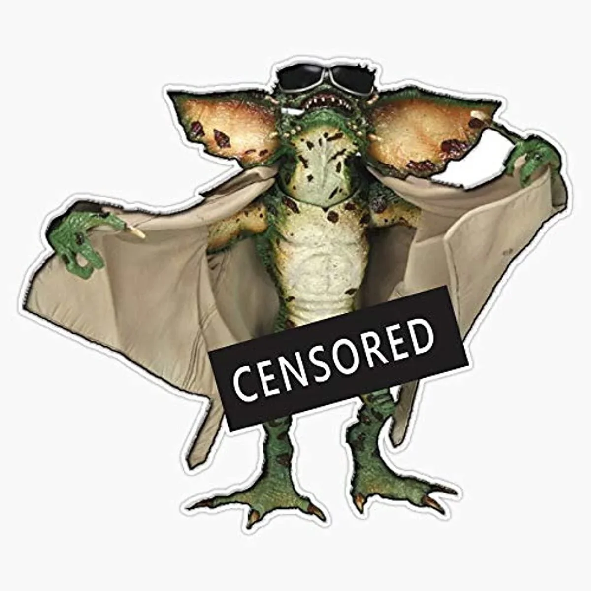 For Gremlins Censored Vinyl Waterproof Sticker Decal Car Laptop Wall Window Bumper Sticker