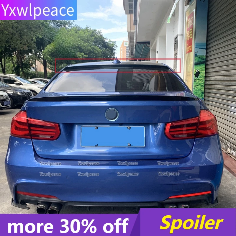 

For BMW 3 Series F30 F80 Roof Spoiler 2013-2018 ABS Material Unpainted Color Rear Window Roof Spoiler Wing Car Accessories