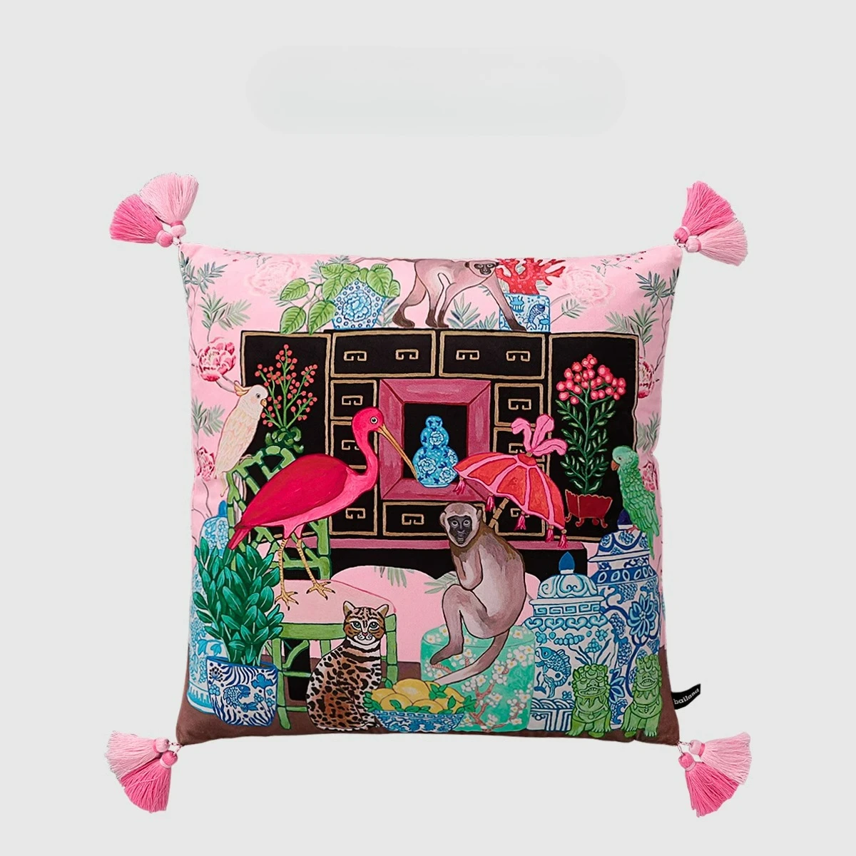 Luxury Soft Velvet Double-sided Printing Pink Pillowcase Living Room Sofa Office Bedside Cushion Cover Decorate A Warm Home