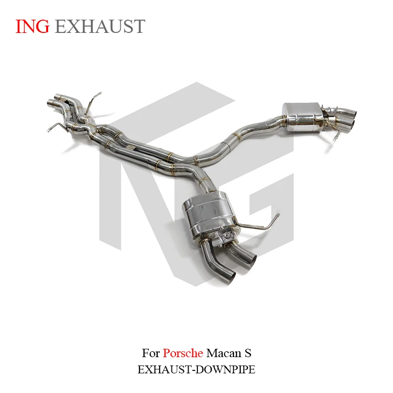 ING Stainless Steel Vacuum Valve Catback for Porsche MACAN 95b.2 GTS 2.9T Muffler Elect Engine Performance Exhaust system